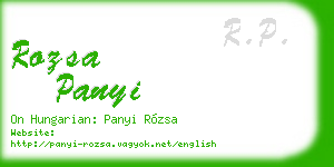 rozsa panyi business card